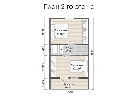 Дом из бруса в «тёплый угол» «Алла»