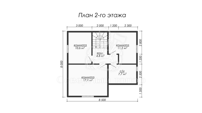 Дом из бруса в «тёплый угол» «Жасмин»