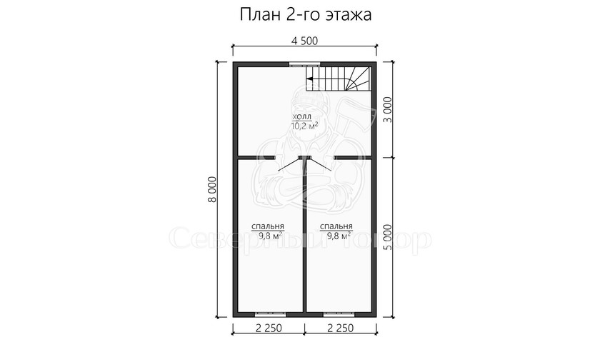 Дом из бруса в «тёплый угол» «Глория»