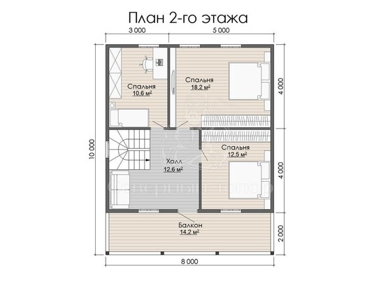 Дом из бруса в «тёплый угол» «Нелли»