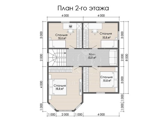 Дом из бруса в «тёплый угол» «Афина»