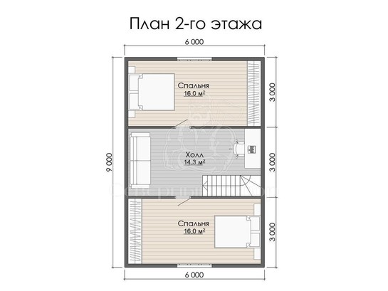 Дом из бруса в «тёплый угол» «Инга»