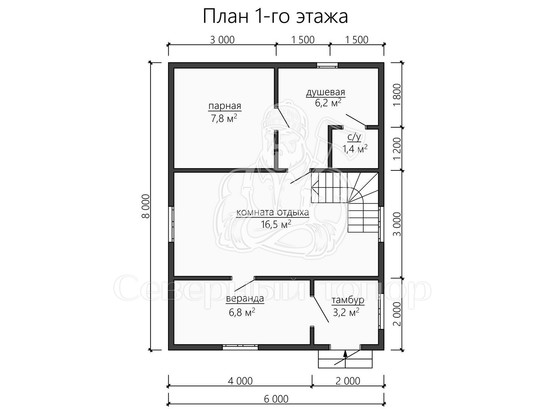 Баня из бруса Эльза