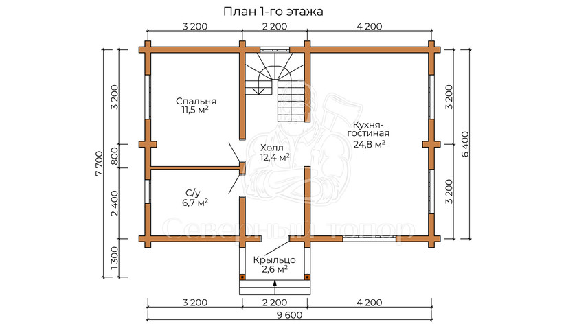 Дом из бруса в «Чашу» «Глафира»