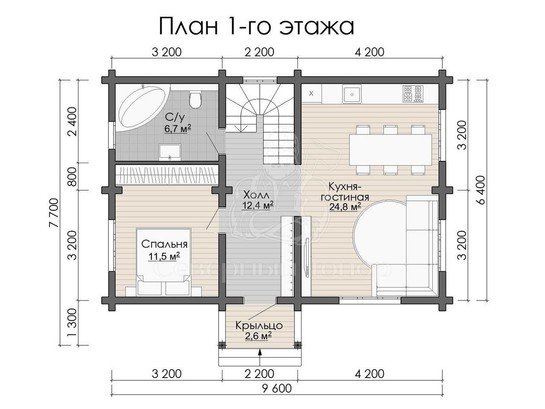 Дом из бруса в «Чашу» «Глафира»