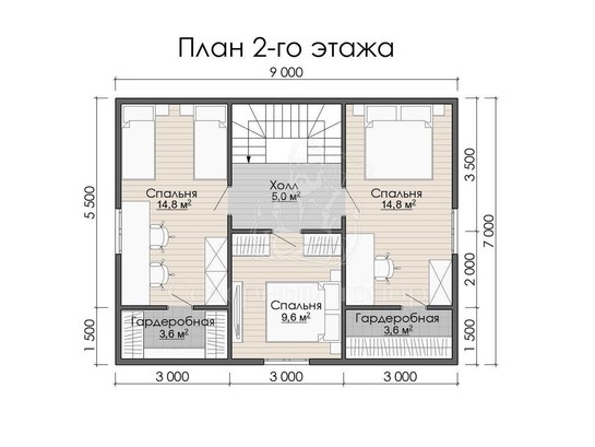 Дом из бруса в «тёплый угол» «Кира»