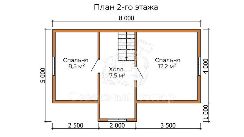 Дом из бруса в «тёплый угол» «Любовь»