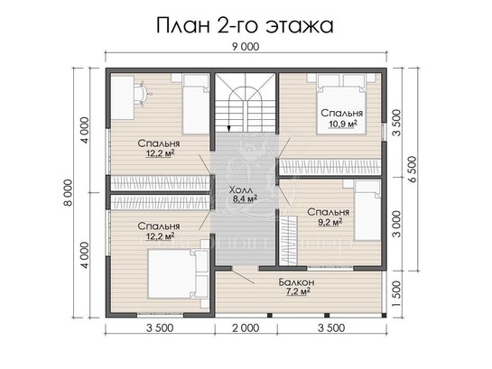Дом из бруса в «тёплый угол» «Марфа»