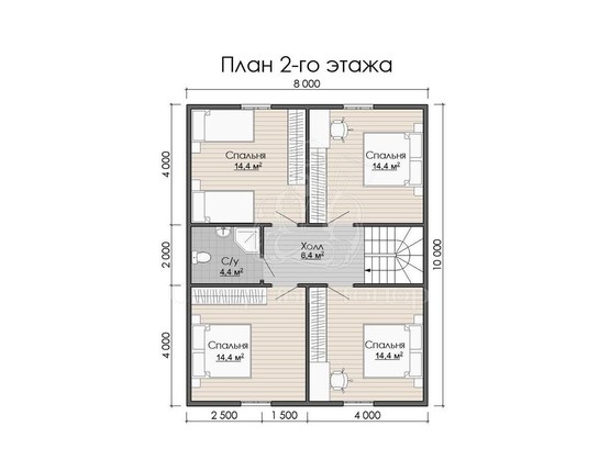 Дом из бруса в «тёплый угол» «Мария»