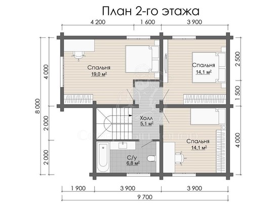 Дом из бруса в «Чашу» «Марьяна»