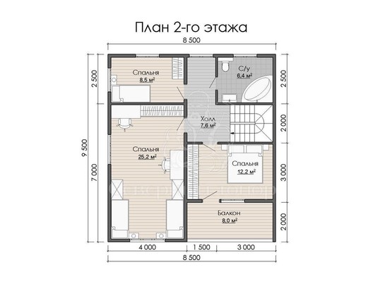 Дом из бруса в «тёплый угол» «Мирослава»