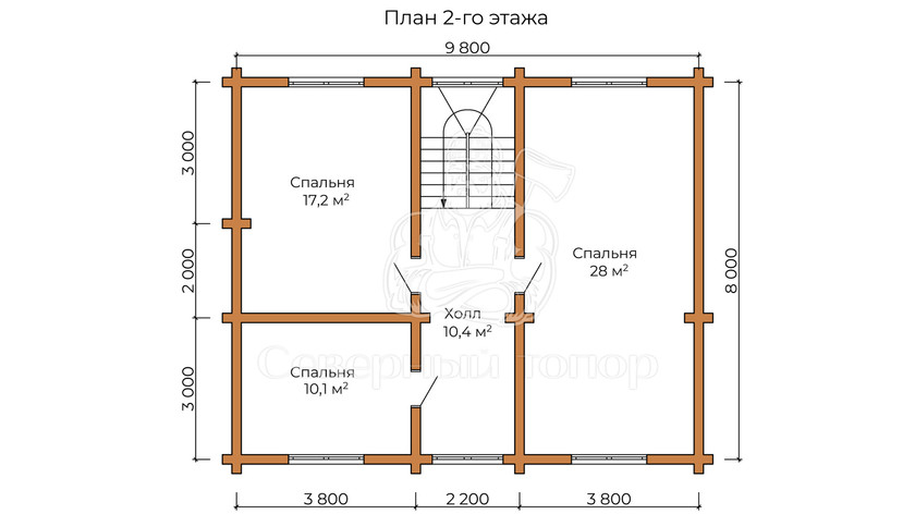 Дом из бруса в «Чашу» «Олеся»