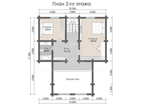 Дом из бруса в «Чашу» «Павлина»