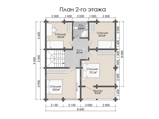 Дом из бруса в «Чашу» «Полада»