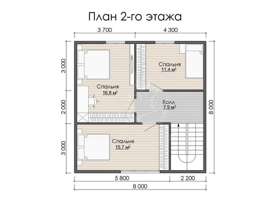 Дом из бруса в «тёплый угол» «Сиана»