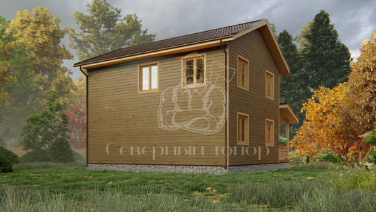 Дом из бруса в «тёплый угол» «Стефания»