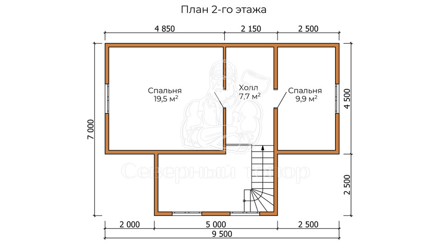 Дом из бруса в «тёплый угол» «Таисия»