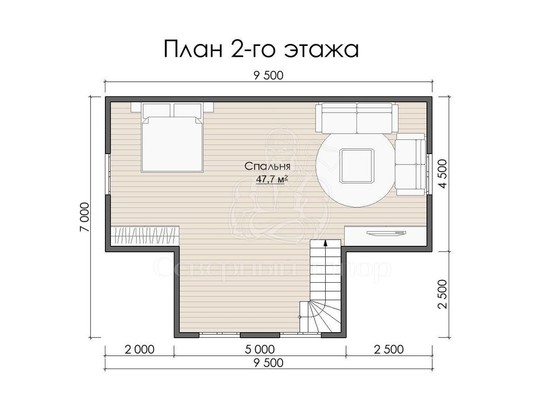 Дом из бруса в «тёплый угол» «Таисия»