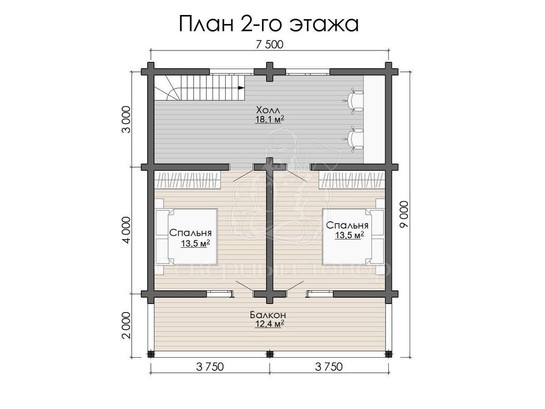 Дом из бруса в «Чашу» «Ведана»