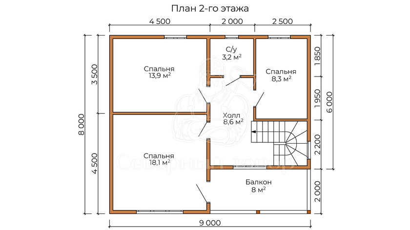 Дом из бруса в «тёплый угол» «Влада»