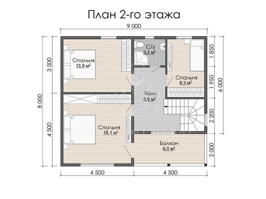 Дом из бруса в «тёплый угол» «Влада»