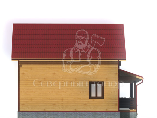 Дом из бруса в «тёплый угол» «Ярослава»