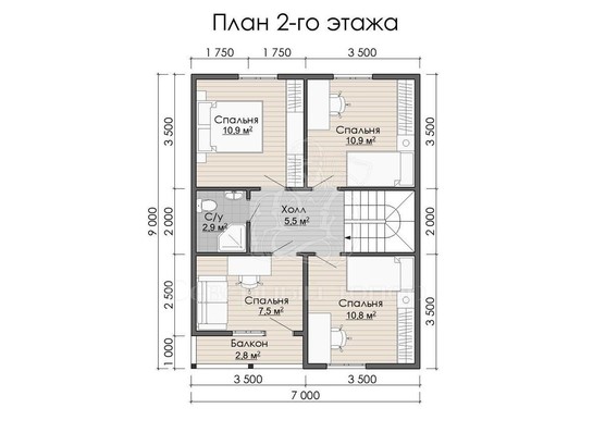 Дом из бруса в «тёплый угол» «Юлия»