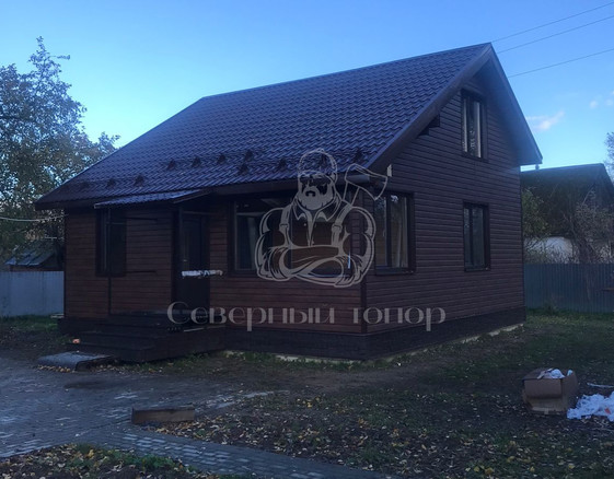 Отделка дома из бруса в п. Темкино 
